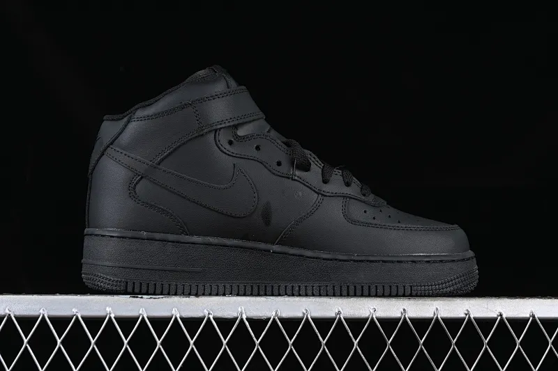 All categories Nk Air Force 1 Air Force series Nk Air Force 1 Mid Air Force mid-top Nk Air Force 1'07 Mid Air Force all-black mid-top casual sneakers 315123-001